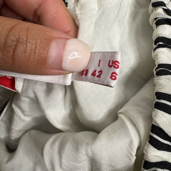 See By Chloe Black White Leopard Striped Silk Mini Dress Sleeveless - Picture 6 of 11